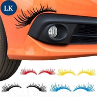 LK 1 Pair Car Headlights Eyebrow Stickers / 3-D Three dimensional Eyelash Car Sticker / Electric Dec