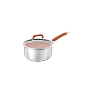 Tramontina Ceramic Saucepan, 18cm One-Handed Pot Romagna, Stainless Steel & Aluminum, Pink Beige, No