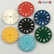 TOSE Green Luminous Dial, Luminous Colorful Watch Dial Face, Easy Direct Install 28.5MM Dial Size Al
