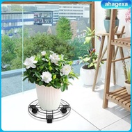 [Ahagexa] Plant Stand with Plant Saucer Rolling Plant Stand Plant Tray Roller with 4 Casters Iron Pallet Trolley for Office Shop