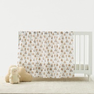 Babyshop Giggles All-Over Bear Print Bamboo Muslin Swaddle Blanket - 120x120 cm