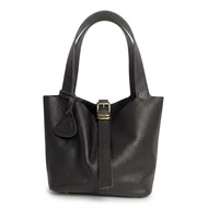 BERNIE Calulla Black Cowhide Bag Milled Leather Hand Bag