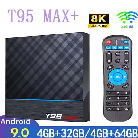 Smart TV BOX T95 MAX Plus Amlogic S905X3 Android 9.0 4G RAM 64G ROM 2.4G/5G Dual WIFI BT4.0 USB 3.0