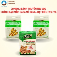 Combo of 2 FnV Boat Cakes 60g + 1 GABA Sprouted Rice Cake with Roasted Sesame - FnV Cashews 72g