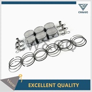 V6 3.0L 82.5MM Piston &amp; Piston Ring Kit φ 20mm Fit For A-UDI A4 A6 06C107065M 06C198151B