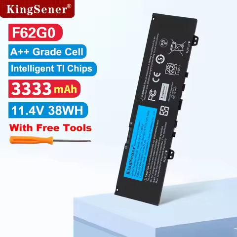 KingSener 11.4V 38WH F62G0 Battery For Dell Inspiron 13 7386 2-in-1 5370 7370 7380 7373 Vostro 5370 