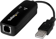 StarTech.com USB 2.0 Fax Modem - 56K External Hardware Dial Up V.92 Modem/Dongle/Adapter - Computer/