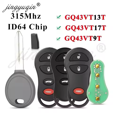 jingyuqin GQ43VT13T GQ43VT17T GQ43VT9T 315Mhz ID64 Remote Car key For Dodge Jeep Chrysler Concorde 3