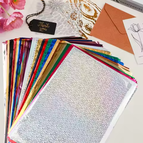 100pcs/pack Toner Reactive Foil 25 Mixed Color A4 Foil Paper for Toner foiling Foil by Laser Printer