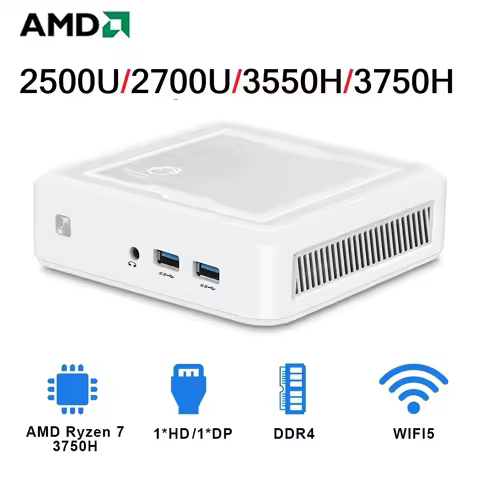 SZBOX AMD Ryzen 7 3750H/2500U/2700U/3550H MINI PC Win11 DDR4 NVME SSD WIFI5 BT4.2 4K HD RJ45 LAN 100