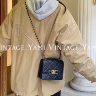 ✨Chanel 黑金鏈條方胖子 晶片款 98🆕 牛皮 可放手機📱