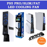Dobe AOLION Ipega PS5 Pro Slim Fat Console LED Cooling Fan Cooler 3 Fans Cooling System