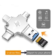 HP 4 in 1 OTG Pendrive 1TB USB Flash Drive 8GB 16GB 32GB 64GB 128GB 1TB Universal OTG USB Suitable f