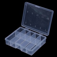 Jay 10 Grid transparent fishhook box fish lure hooks fishing accessories tool case