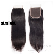 4x4lace  closure human hair closure Real Hair Block4*4Hand-woven Hair Block