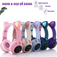 Cat headset bluetooth headset, cute design, eye-catching, with mic, strong sound.