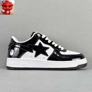 Size 36-45 DAF Bapestar Glossy White Black Shoes Sneakers Rubber Shoes For Men And Women Unisex