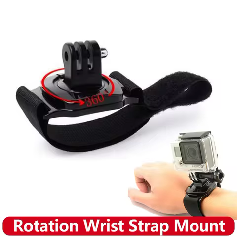 360 Degree Rotation Wrist Strap Mount For GoPro Hero 13 12 11 10 9 8 7 5 SJCAM AKASO Insta360 DJI Os