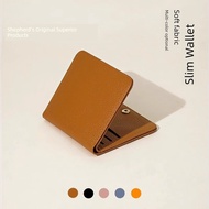 aesthetic wallet money bag for man Simple Ultra-thin Solid Color Short Women's Wallet Multifunctiona