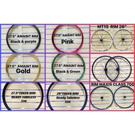 27.5''/26"/29''INCH/70OC ALLOY RIM DEPAN BELAKANG/RIM ALLOY BICYCLE 27.5"&29"INCH FRONT AND BACK 32H