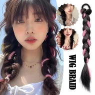Chicken Feather Braid Wig Bow Braid Ponytail Headband Fashion Girl Braid Tie Sweet Accessories O2g9