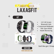 LAXASFIT H7 Smart Watch Curved Screen Design 2.01 Screen Bluetooth Dynamic Island Multi function