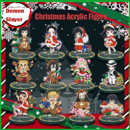 han Christmas Demon Slayer Figure Anime Model Toys Plate Holder Mitsuri Nezuko Tanjirou Home Decor Collection Ornament Gift