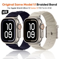 Nylon Braided Strap For iWatch Series 10 Ultra 2 49mm 9 8 7 6 Original Band For iWatch 46mm 42mm 41m