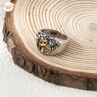 H Retro Men Ring Fashionable Trendy Personalized Index Finger Ring Opening