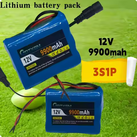 3S1P protection board 12V 9900mAh battery pack 12V 9900mAh 18650 lithium ion DC 12.6V super recharge