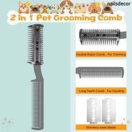 YUSENS Pet Razor Comb, Safe Durable Dogs Razor Comb, Accessories Universal Cleaning Brush Pet Hair C