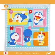 【From Japan】 Kusubashi Mon Ori Hand Towel Blue approx. 37 x 35 cm Doraemon Dokodemo Daremo Dore Gues