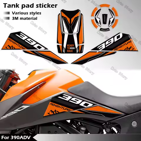390ADV Fuel Tank Pad Sticker Oil Gas Cap 3D Decal Cover Protector Waterproof For ktm 390 adventure 3