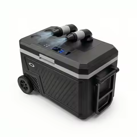 12 Volt Refrigerator, 48QT45L DualZone Electric Cooler for Car with Air Cooler, Portable Freezer 12 