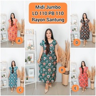DASTER MIDI JUMBO Daster Batik Dewasa, Baju Tidur, Piyama, Daster, Atasan Batik Santai DRESS DASTER