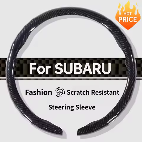 Ultra-thin Carbon Fiber Premium Car Steering Wheel Cover for Subaru Forester SJ, XV GP, Impreza GP, 
