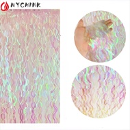 CHINK Rain Curtain, Colorful Metallic Foil Wavy Curtain, Props Iridescent Transparent Shimmer Backdr