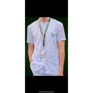 MALE (panlalaki) Fatima uniform (top only) OLFU nursing uniform chinese collar w/ OLFU patch KLOPMAN