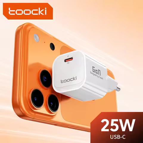 Toocki 25W GaN Charger USB C QC3.0 PD3.0 PPS Fast Charging for iPhone 17 16 15 Pro Max Samsung S25 S