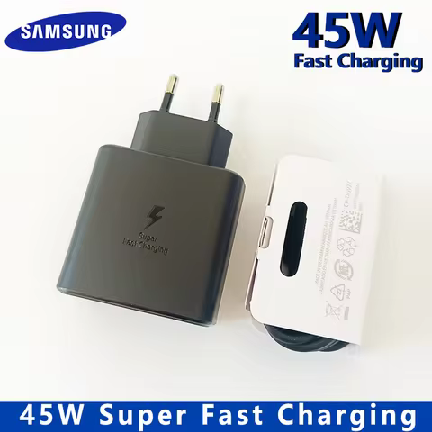 45W Original Samsung Charger Fast Charge Type C Adapter for Galaxy S26+ S25 Ultra S24 FE S23 A07 A55