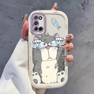 Casing hp for OPPO A52 A72 A92 Case Casing Cat and Fish Pattern Kasing HP Kesing personalized pak fu