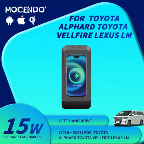 For Toyota Alphard 2015-2023 Toyota Vellfire 2019-2023 Lexus LM car wireless charger pad accesorios 