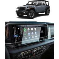 BIXUAN Tempered Glass Screen Protector for 2024 Jeep Wrangler Sport/Sport S/Willys/Rubicon/Sahara/Ru