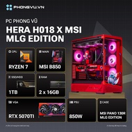 PC PV Gaming Hera H018 (AMD Ryzen 7 7800X3D/ GeForce RTX 5070Ti/ 2 x 16GB/ 1TB SSD/ Free DOS)