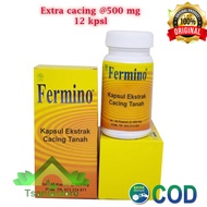 Fermino ( Kapsul Ekstrak Cacing Tanah 12 Kapsul - Obat Tifus / Tipes