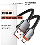 Verdant VUM-01 Micro USB Data Cable V8 Super Fast Charging Data Charger Cable 120W