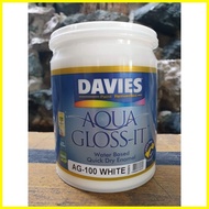 ◇ ☏ ✉ Aqua Gloss-it AG-100 White 1L Davies Aqua Gloss It Water Based Enamel Paint 1 Liter