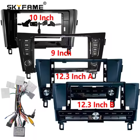 9/10/12.3 Inch Car Frame Fascia Adapter Canbus Box Android Radio Dash Fitting Panel Kit For Nissan X