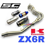 EXHAUST KAWASAKI ZX6R SC PROJECT EKZOS ZX6R FULL SYSTEM STAINLESS STEEL MUFLER ZX6R PARTS MOTOR