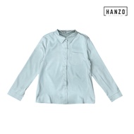 RGN BY HANZO Women Long Sleeve Casual Blouse 108144 FC 1368  - L.Blue/Blue/Green